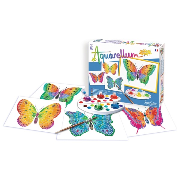 Aquarellum mini papillons Sentosphere : King Jouet, Dessin et peinture  Sentosphere - Jeux créatifs