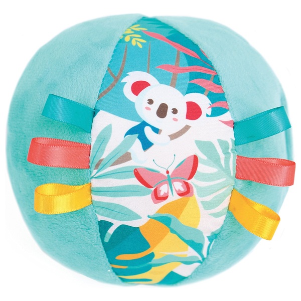 LUDI - Coffret Sensoriel Jouets D'Éveil - 3 Balles D'Éveil, 1 Tube Gonflé Avec Fourreau En Tissu - Stimulation Des Sens, Développement De La Dextérité - À Partir De 6 Mois