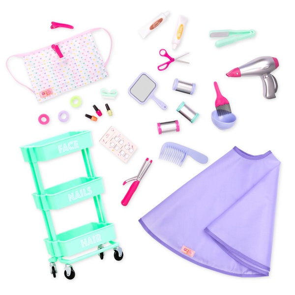Our Generation Hair Salon Accessories Set Berry Nice Salon Set Smyths Toys UK