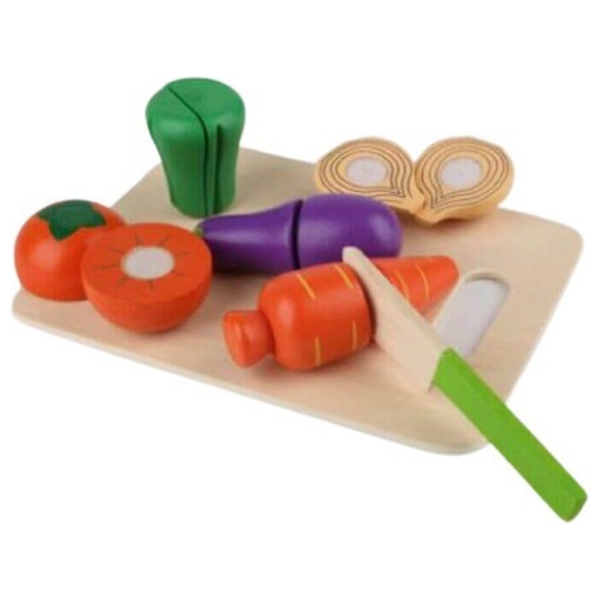 Spielba Holzspielwaren Aliments jouets Set de légumes à découper