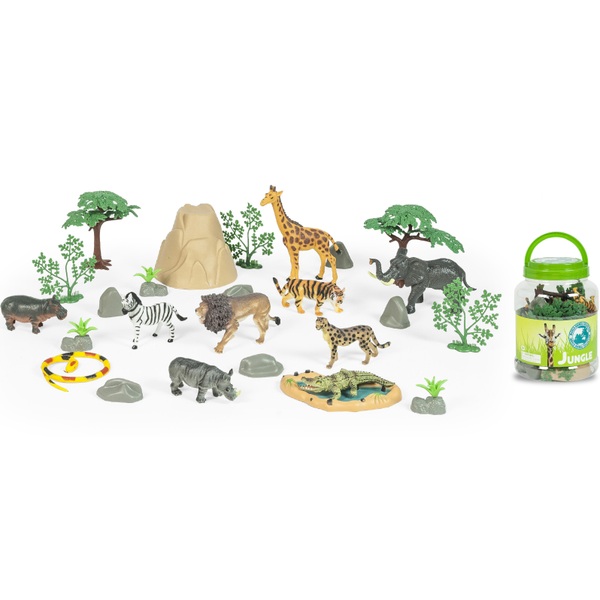 Baril 10 Figurines Animaux Sauvages