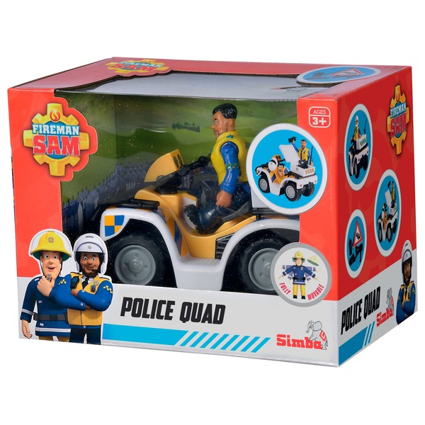 Sam le Pompier voiture de police avec figurine Malcom - Sam le Pompier -  Marques 