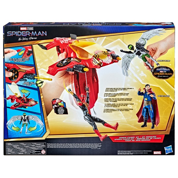 Marvel - Spider-Man Jet Araignée et 3 Figurines