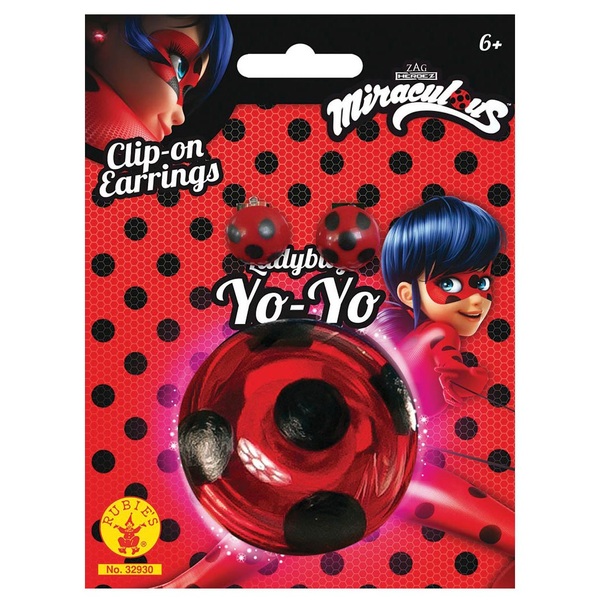 Miraculous-Kit accessoires Yoyo et boucles d'oreilles Ladybug