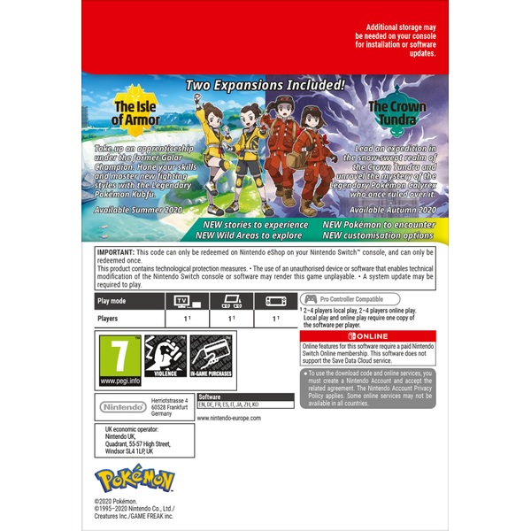 pokemon shield digital code free