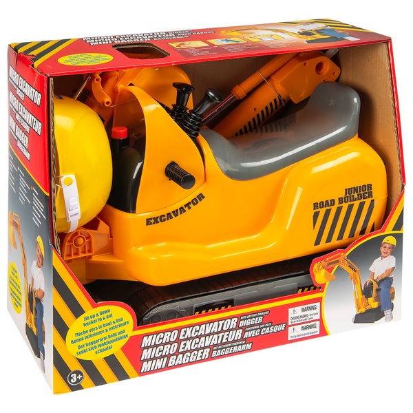 Mikrobagger mit Spielzeughelm und Soundeffekten