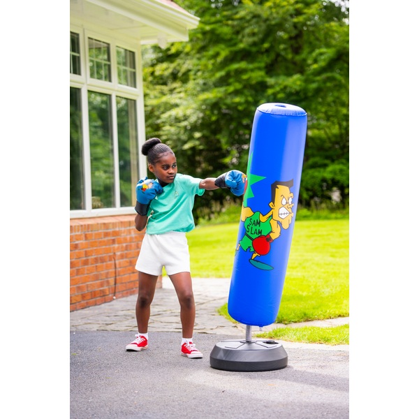 Sam Slam Standboxsack mit Boxhandschuhen blau Smyths Toys Deutschland