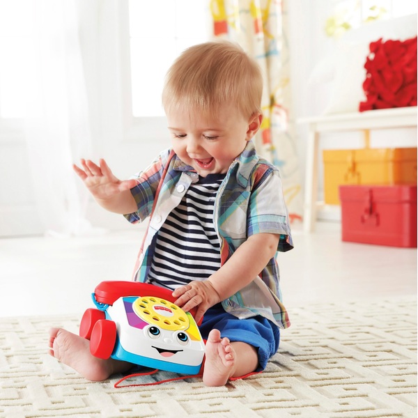 FisherPrice Plappertelefon, Baby SpielzeugTelefon, NachziehSpielzeug, Nachziehtier Smyths