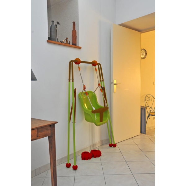 Babyschaukel mit Gestell für Indoor und Outdoor zusammenklappbar grün