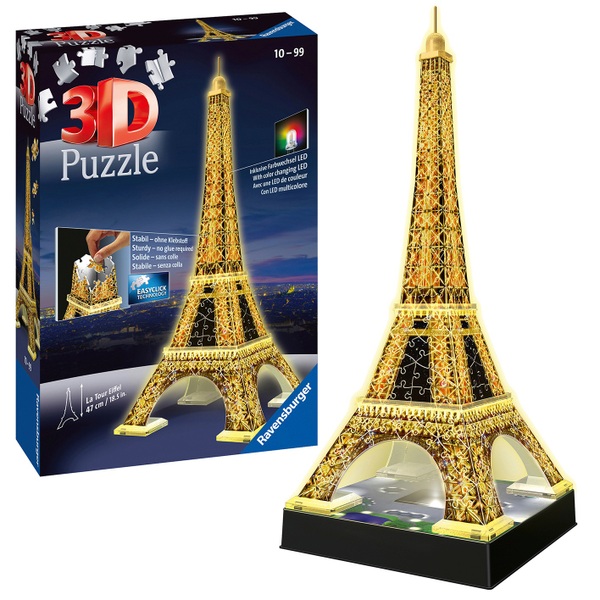 3D-Puzzle 216 Teile Eiffelturm bei Nacht 