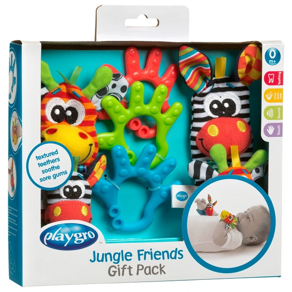 Jouet D'éveil Textures Couleurs Vives PLAYGRO - Jouet Sensoriel Dragon Dusty (10188473 Jouet Poussette à Clipser