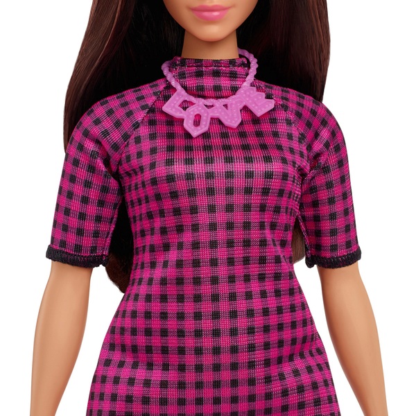 Barbie Fashionistas Puppe Pink Schwarz Kariertes Kleid Smyths Toys