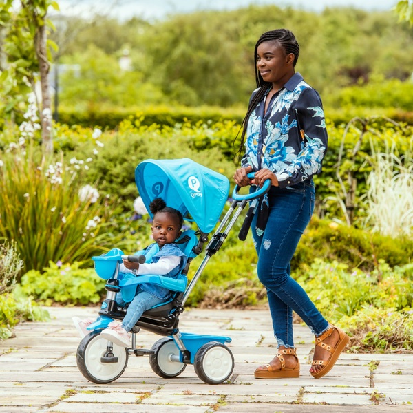 QPlay Dreirad Comfort 4 in 1, blau