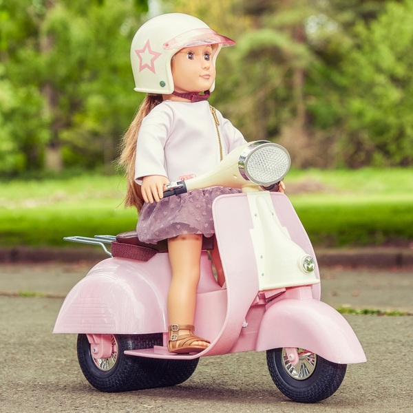 Our Generation Scooter mit Helm, rosa Smyths Toys Superstores