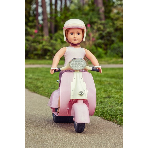 Our Generation Scooter mit Helm, rosa Smyths Toys Superstores
