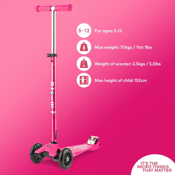 Micro Maxi Deluxe Tri-Scooter, pink