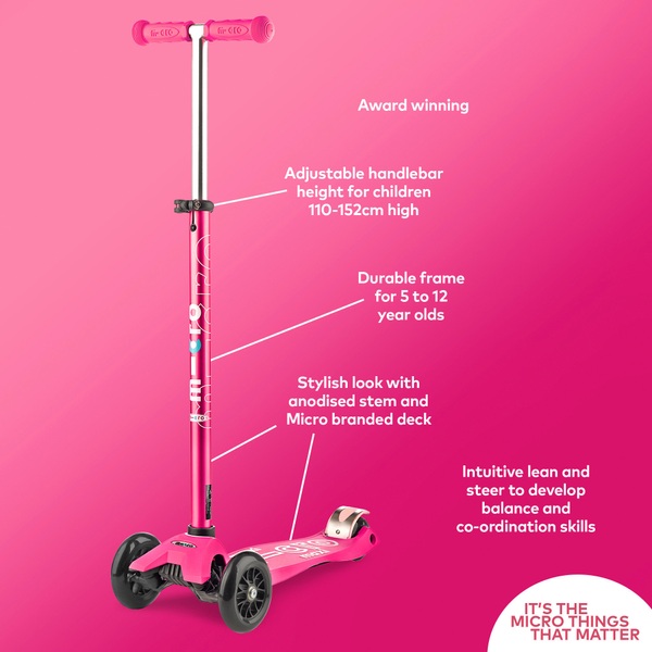 Micro Maxi Deluxe Tri-Scooter, pink
