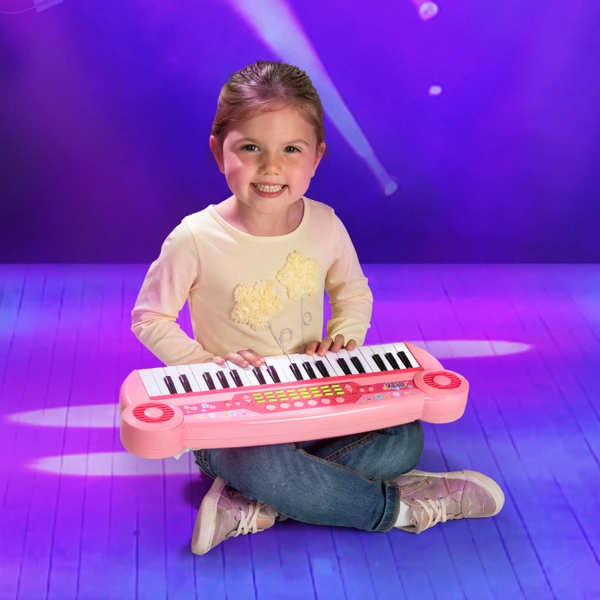 Clavier Enfant Keytar McGrey KT-3712 - 37 Touches, Micro, 4 Sons, 4 Rythmes - Alimentation USB/batterie - Rouge