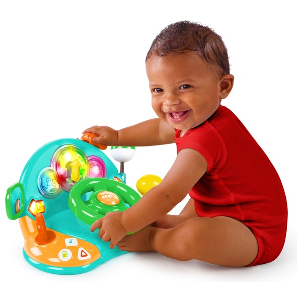 Bright Starts Babyspielzeug Lights & Colors Driver Spielcenter mit Lenkrad
