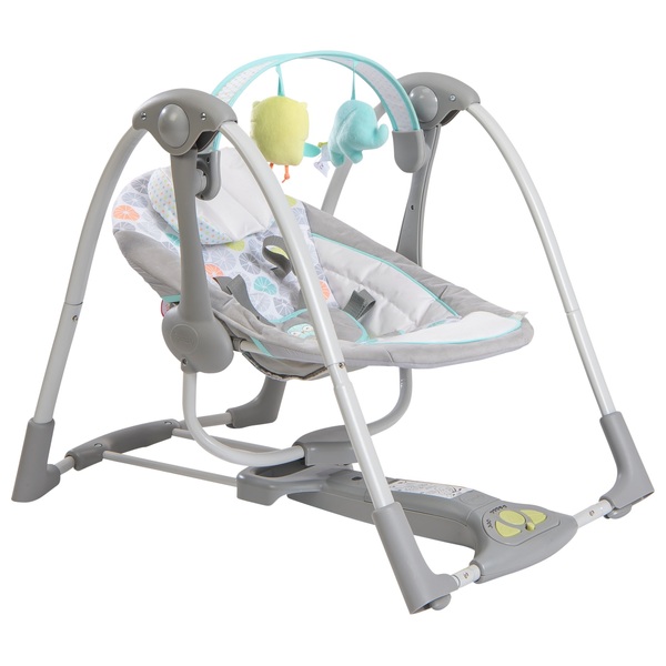 Ingenuity Babyschaukel Hoots and Hugs, grau
