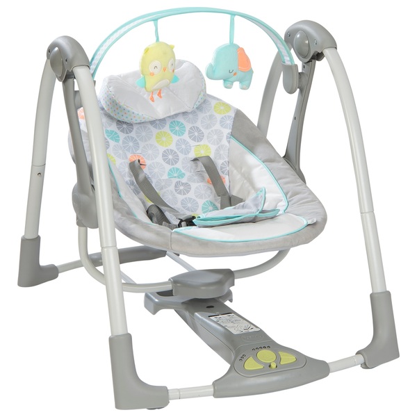 Ingenuity Babyschaukel Hoots and Hugs, grau