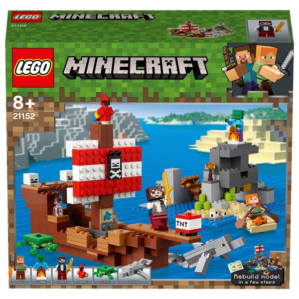 Lego Minecraft 21152 Das Piratenschiff Abenteuer Smyths Toys Superstores