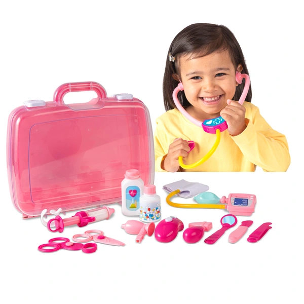 Mallette Docteur Enfant GICO - 11 Accessoires Médicaux, Stéthoscope, Tablier