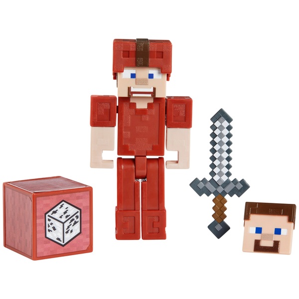 Minecraft Steve im rotem Leder | Smyths Toys Österreich