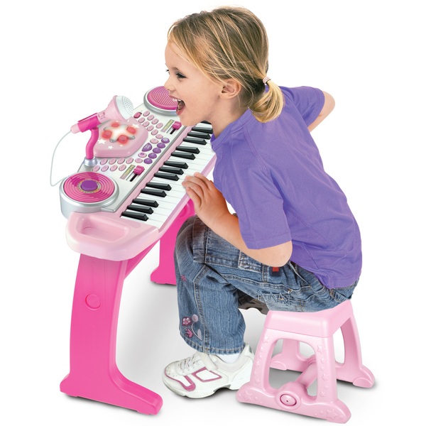 Big Steps Keyboard mit Stuhl pink Smyths Toys Superstores