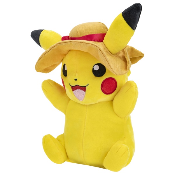 Pokémon Kuscheltier Sommer-Pikachu mit Hut Plüschfigur ca. 20 cm