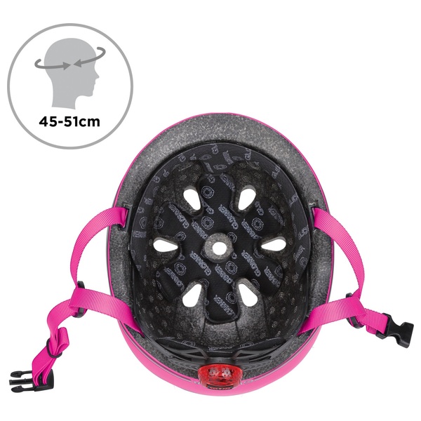 GLOBBER EVO Helm mit LED, pink