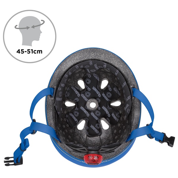 GLOBBER EVO Helm mit LED, blau