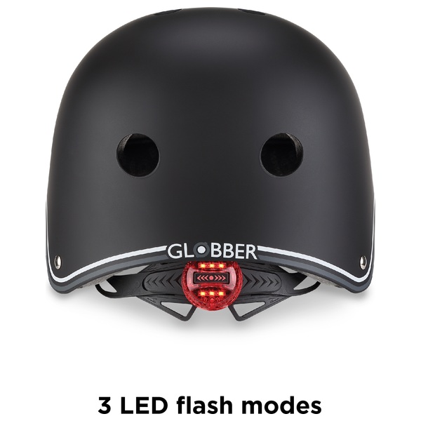 GLOBBER PRIMO Helm mit LED-Licht, schwarz