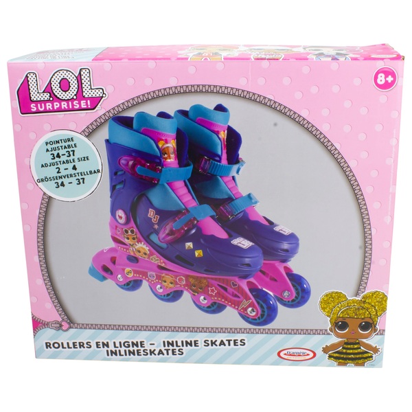 L.O.L Suprise Inline-Skates mit Aufkleberset, Gr. 34-37