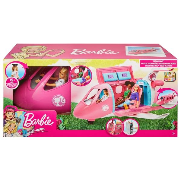 Barbie Reise Spielzeugset Traum-Flugzeug Mit Puppe Und Zubehör | Smyths ...