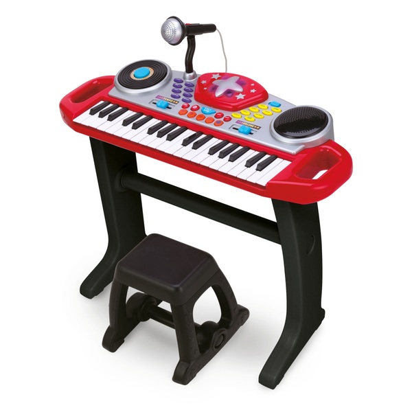 Big Steps Keyboard mit Stuhl, rotschwarz Smyths Toys Deutschland