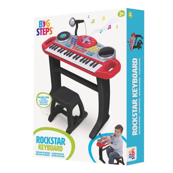 Big Steps Keyboard mit Stuhl, rotschwarz Smyths Toys Schweiz