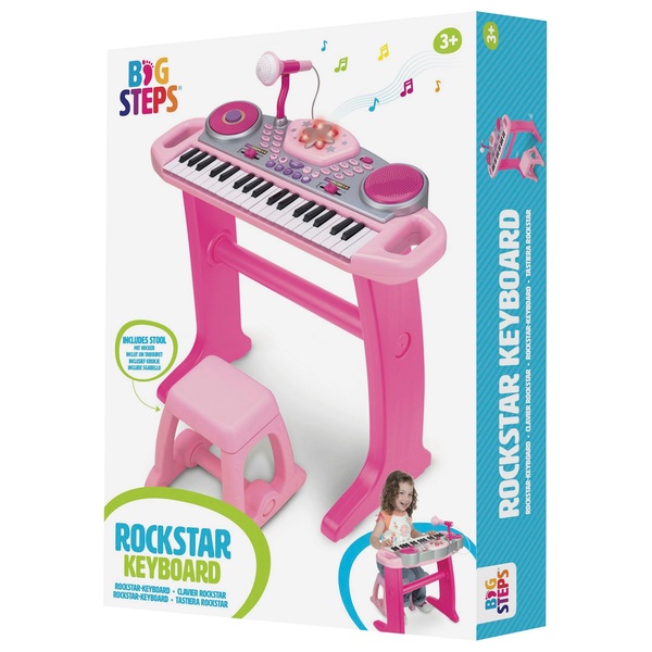 Big Steps Keyboard mit Stuhl, pink Smyths Toys Superstores