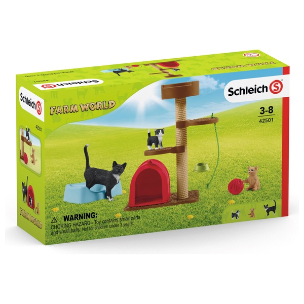 SCHLEICH 42501 Spielspaß für niedliche Katzen Farm World