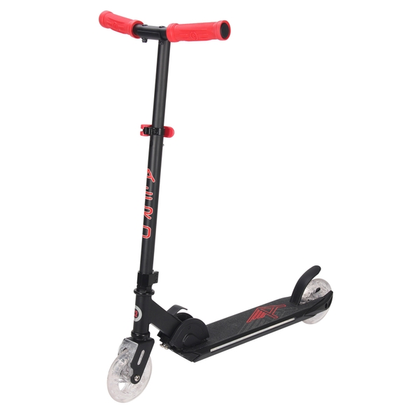 Aero Scooter C2 Roller mit Farbwechsel LED RGB Licht schwarz/rot