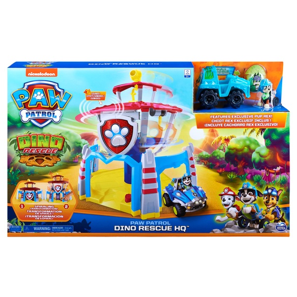 PAW Patrol Dino Rescue Zentrale Spielzeugset mit Sound und Rex Figur