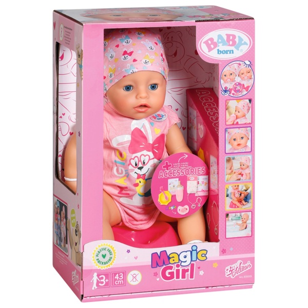 BABY born Puppe Magic Girl 43 cm rosa | Smyths Toys Österreich