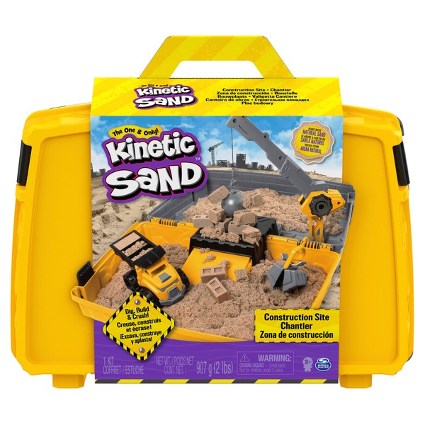 Kinetic Sand Baustellen Koffer Sandspielzeug mit Kran und