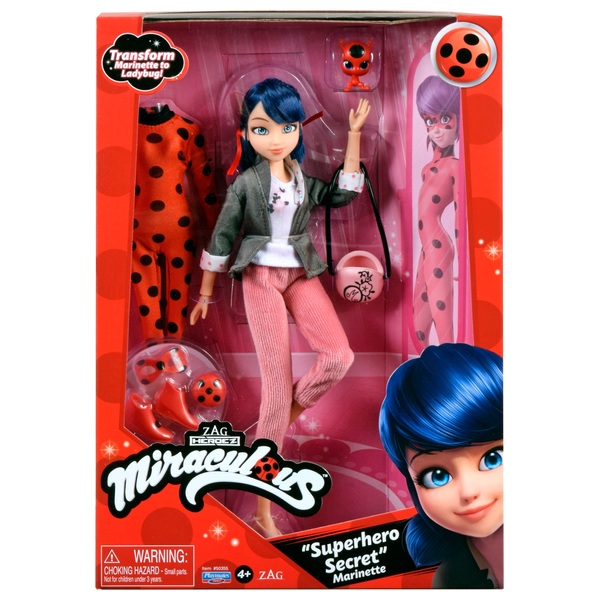 Miraculous Puppe Ladybug Marinette 26 cm mit 2er Set Kleidung | Smyths