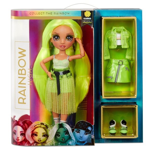 Rainbow High Fashion Puppe Karma Nichols (Neon) Smyths Toys Österreich