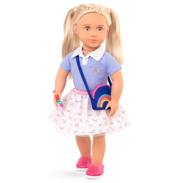Our Generation – 46 cm poppentransporter – rugzak – verstelbare riemen – schooltas – speelgoed voor kinderen vanaf 3 jaar – kinderrugzak met poppenzitje