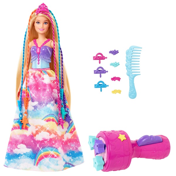 Mattel Barbie Dreamtopia Prinzessin Puppe braune Haare mit Regenbogen Outfit 