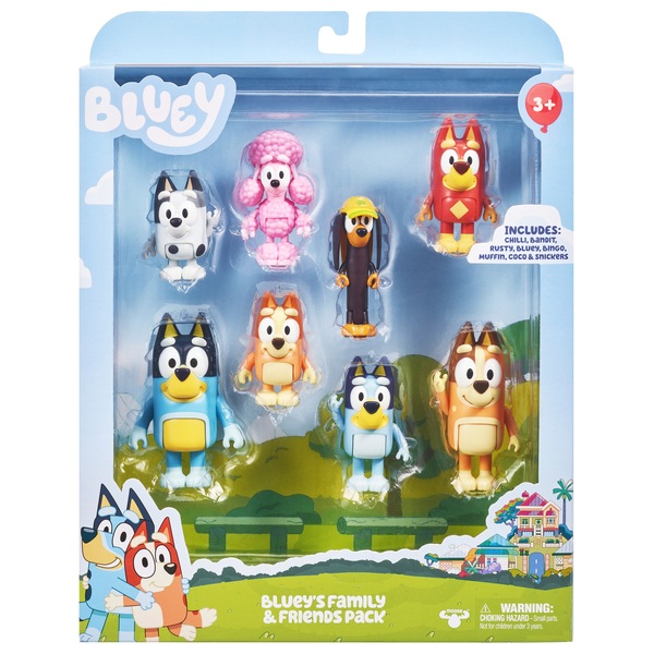 Bluey FigurenSet Blueys Familie und Freunde 8erPack Smyths Toys Deutschland