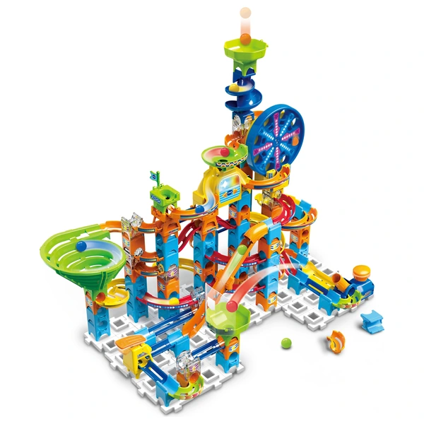 VTech - Marble Rush Racing Track Set, interactieve kcirkels, bouwspeelgoed voor kinderen 4 jaar, Spaanse versie
