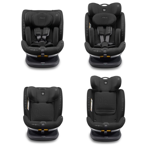 Babyauto Kindersitz Xperta drehbarer i-Size Autositz Black schwarz